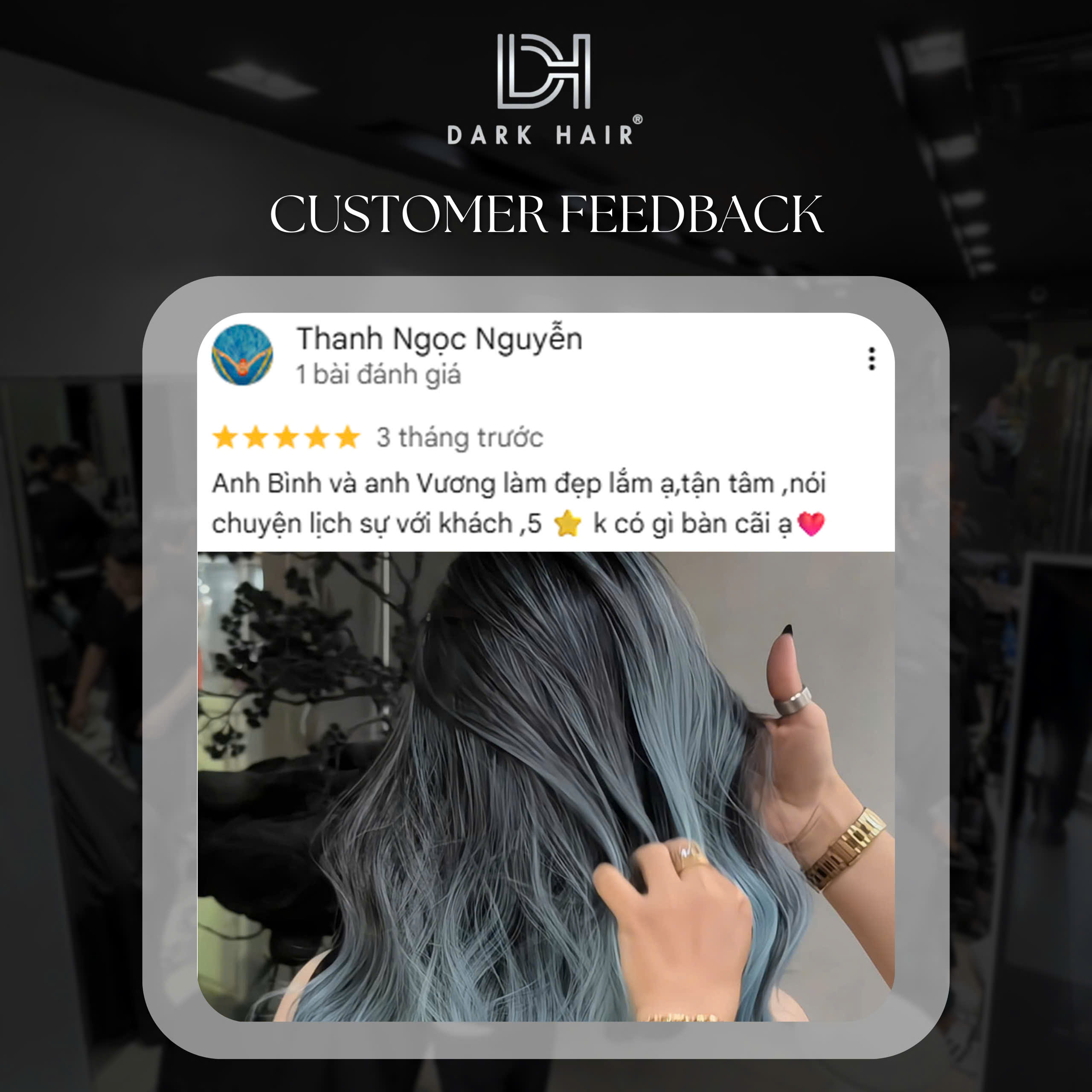 trị gàu dứt điểm - Dark Hair Studio